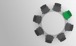 A Green Seat for the C-Suite image of a circle of chairs